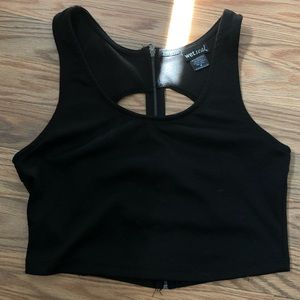 Cage back cropped tank!